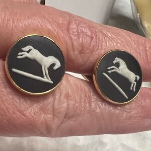 Wedgwood horse cufflinks